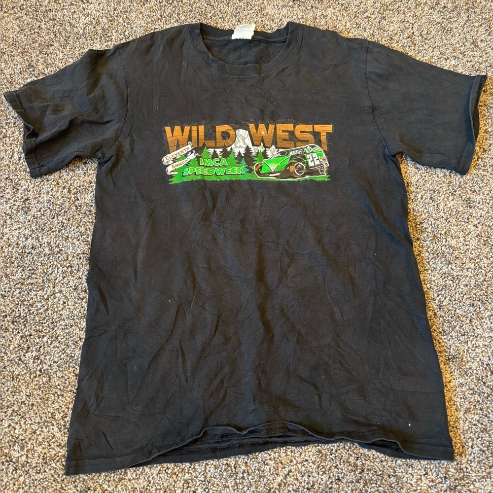 Wild West Black Graphic T-Shirt size small men’s preloved